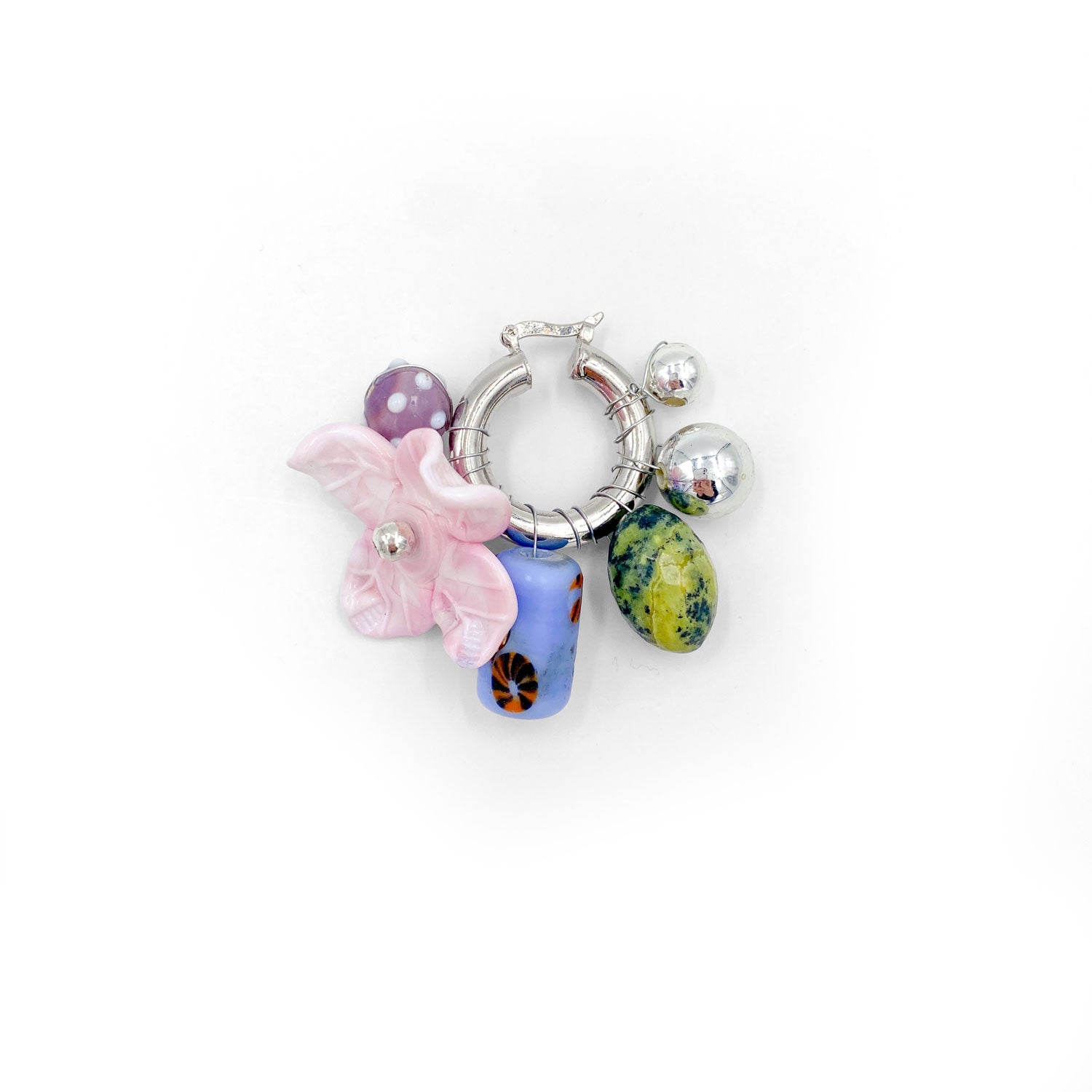 Flora single earring - silver 
