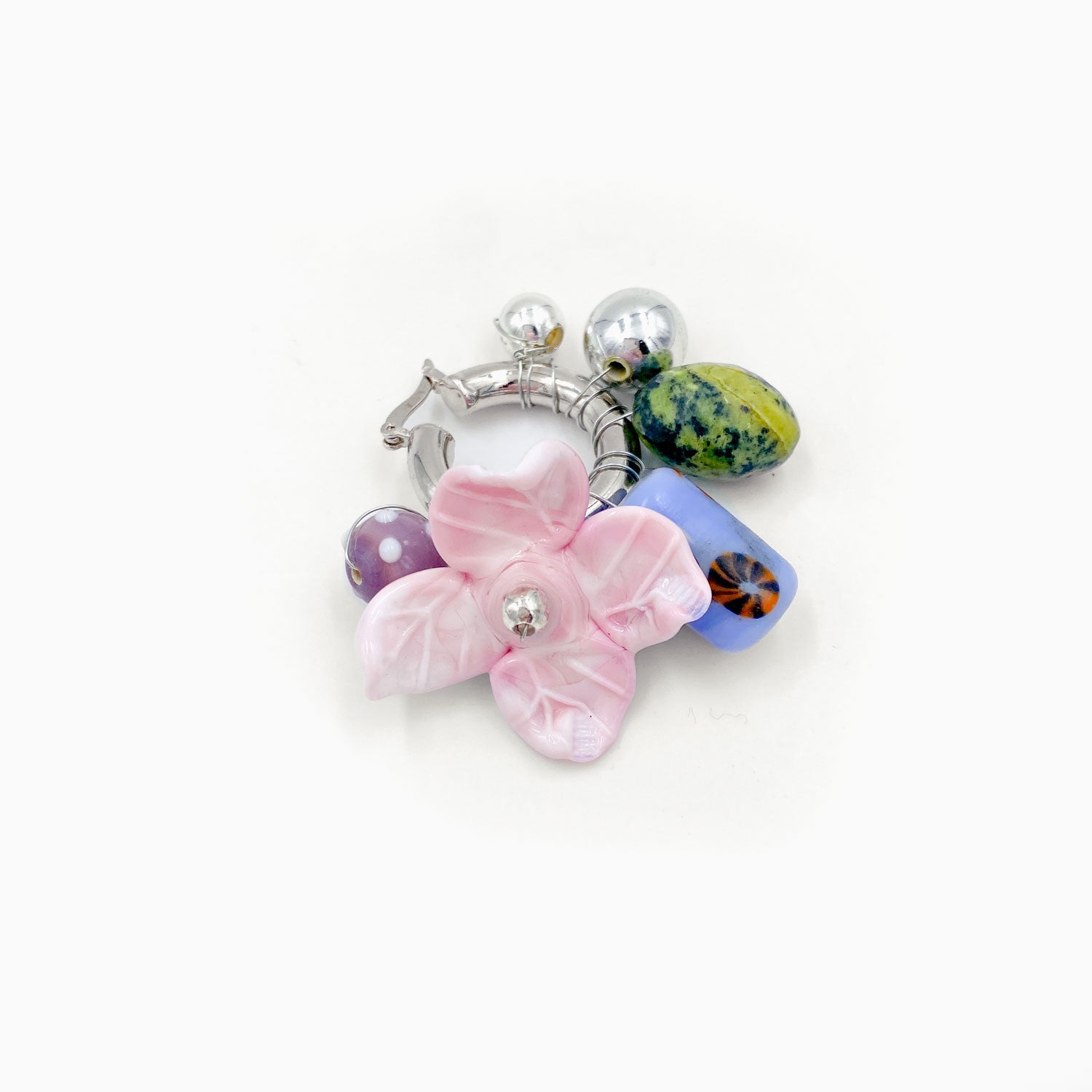 Flora single earring - silver 